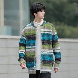 Men's Sweaters Spring Multicolor Cardigan Crewneck Knitted Long-sleeved Versatile Casual Skin-friendly