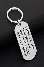 Couples Funny keychain I Love You For Who But That Dick Pussy Sure Is A Bonus Keychains Boyfriend Girlfriend Husband Wife4911446