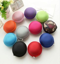 Mini Earphone Storage Carrying Bag Earphone Earbud Zipper Case Cover For USB Cable Key Coin DHL 10 Color2059071