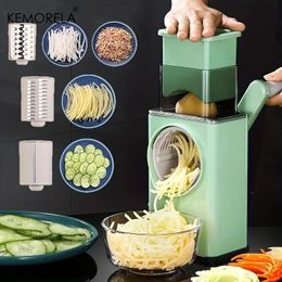 Multifunctional Roller 3 in 1 Vegetable Cutter Slicer Carrot Potato Chopper Machine Rotary Cheese Grater Kitchen Accessorie Tool 240104