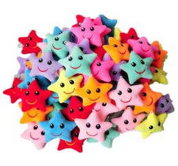 50pcslot Birçok renk mini yıldız peluş anahtarlıklar süper yumuşak sevimli küçük yıldız bebekleri küçük hediye küçük kolye Noel ağacı için h097241161