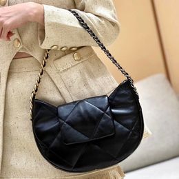 Black Tote Bags Women Handbag Designer Bag Fashion Leather Shoulder Purse Luxury Crossbody Wallet Gold Chain Handbags Soft Clutch Moon one Shoulder Totes