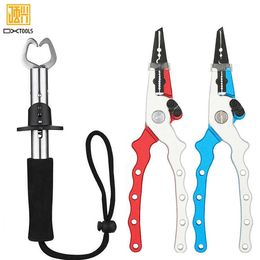 Saltwater Resistant Aluminum Pliers Hook Remover Line Cutters Aluminum Fishing Pliers Fish Grip Tools Set