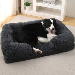Luxury Winter Warm Large Dog Sofa Bed Kneel Cat Mats House Cushion Pet Sleeping Beds Mat for and Small 240103