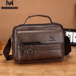 Luxury Designer Men Shoulder Bag Male Leather Handbags Men's Large Zipper Messenger Travel Tablet Tote PC 240104