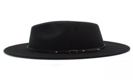 Fashion100 Wool Women Outback Felt Gangster Trilby Fedora H With Wide Brim Jazz Godfather Cap Szie 5658CM X183840747