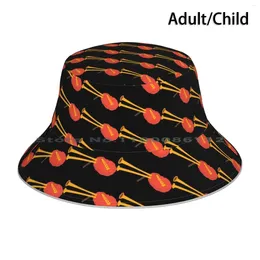 Berets Bagpipe Illustration Colourful Bucket Hat Sun Cap Bagpipes Scotland Musician Scottish Player Scots Bagpiper Woodwind Instrument