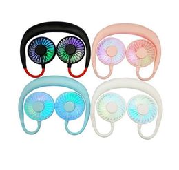 3 generations USB Portable Fan Hands Neck Hanging USB Charging Mini Portable Sports Fan 3 Gears Usb Air Conditioner Fans With3550012