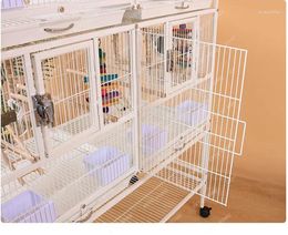 Cat Carriers Six Palaces Three-Layer Large Bird Cage Parrot Xuanfeng Tiger Skin Peony Breeding
