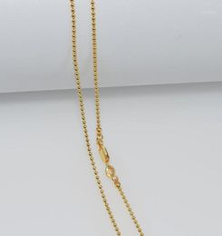 1pcs Whole Gold Filled Necklace Fashion Jewelry Bead Ball Link Chain 2mm Necklace 1630 Inches Pendant Chain18577654