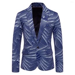 Men's Suits 2024 Spring/Summer Suit Casual Stripe Print Light Business Single Button