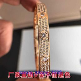 Trend fashion versatile Jewellery good nice Car tires's gold material full sky star buckle version bracelet rose screw with 3 plating Have Original Box