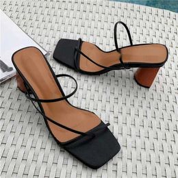 Woman 8cm High Heels Classic Block Platform Pumps Lady Chunky Fertsh Brown Wedding Prom Sandles Shoes