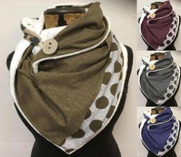 1pcs Women Winter Warm Thicken Oversized Large Scarf with Button Hook Solid Colour Ribbed Triangle Shawl Wrap Bib9096425