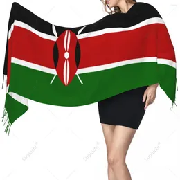 Scarves Kenya Flag Scarf Pashmina Warm Shawl Wrap Hijab Spring Winter Multifunction Unisex