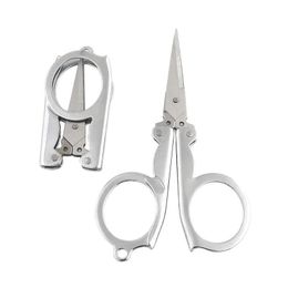 Scissors Portable Folding Scissors Simple Ancient Household Tailor Shears For Embroidery Sewing Beauty Tool Child Hand Drop Delivery H Dhuyl