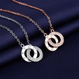Designer Screw Pendant Necklace Love Series Fashion Luxury Jewelrys Carer Original Trendy 18K Gold Diamond for Women Men Necklace Silver Jewellery Necklaces 6JOR