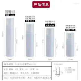 Storage Bottles YUXI Lotion Spray PET Sample Bottle 60ML80ML100ML White Plastic