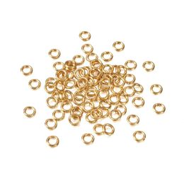 Bracelet 500pcs 304 Stainless Steel Open Jump Rings Loops Jump Rings Split Ring Jewellery Making Findings Real Gold Plated 4 5 6 7 8mm