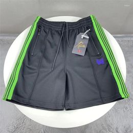 Men's Shorts 2024ss Needles Men Women High Street Nylon Mesh Leg Butterfly Logo AWGE Track Breeches Basketball