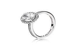Real 925 Sterling Silver CZ Diamond RING with Original box set Fit style Wedding Ring Engagement Jewelry for Women Girls45049458444775
