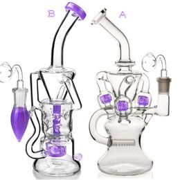 Glass Milk Bottle Water Pipes Recycler Philtre Percolators Smoking Shisha new water glass pipe Transparent Free Shipping