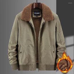 Hunting Jackets Fur Collar Windproof Jacket For Men Winter Casual Mens Thicken Fleece Parkas Coat 2024 Outdoor Military Cargo Clothes