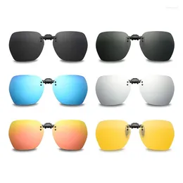 Sunglasses Frames Arrival Polarised Flip-up Clips For Myopia Glasses Retro Square Pochromic Glass Clip-on Sunglass Clip