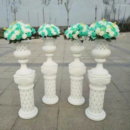 Party Decoration Wholesale 4pcs Fashion Wedding Props Decorative Roman Columns White Colour Plastic Pillars Road Cited Event Decor Supplies