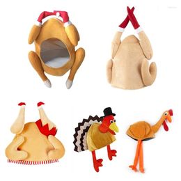 Ball Caps Adult Christmas Carnival Party Hat Plush 3D Turkey Masquerade Cosplay DXAA