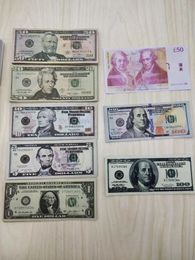 Copy Money Actual 1:2 Size Dollars, Euros, Pounds, Counterfeit Banknotes, Props, Fake Coins Kdkfm