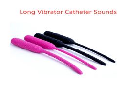 Long Urethral Vibrator Male Masturbator Sex Toy Silicone Vibrating Penis Plug Urethral Sound Dilators Erotic Sex Product For Men1020477