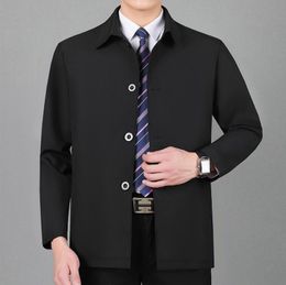 Men Loose Business Jacket Men Social Blazer Solid Colour Thin Casual Jackets for Male Coat Spring Autumn Office Dress Outerwear