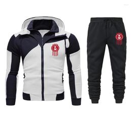 Men039s Tracksuits Spring Autumn Kenworth Logo Print Custom Made Warm Spliced Men Zipper Hoodie Jacket Pants Pocket Casual Man 4488971