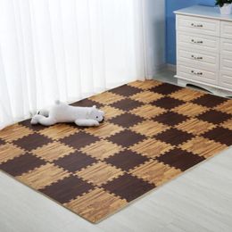 Carpets 30x30x1cm Soft Wood Grain Floor Foam Puzzle Mat For Bedroom Playroom Gym Mats