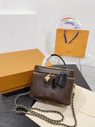 New luxury Bag Case Bag Founder Compact women's vintage shoulder bag 18*14*10cm