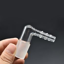 14mm 18mm Male female Glass Vapor Whip Adapter 90Degree Extreme Q V-Tower Vaporizer Glass Elbow Adapter for Bongs Hookah