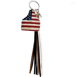 Keychains Women Keychain Western Cowboy Pendant Cactus American Flag Leather Multicolor National Wind