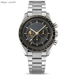 Brand Swiss for Top Watches Men Apollo th Anniversary Deisgner Watch Quartz Movement All Dial Work Moonshine Speed Montre De Luxe