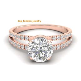 Diamond Rings Jewelry 18k Rose Gold Luxury New Design Solid Gold Fine Jewelry With Real Diamonds Ring For Women Jewelry