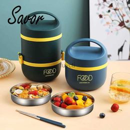 Bento Boxes Stainless Steel Vacuum Thermal Lunch Box Insulated Lunch Bag Food Warmer Soup Cup Thermos Containers Bento Lunch Box for Kids YQ240105