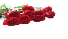Roses Artificial Flower Real Touch Latex Fake flowers Wedding Decor Simulation Fake Roses Flower Wedding Bouquets wreath Home Gard4184619