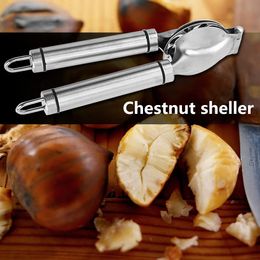 Stainless Steel 2 in 1 Quick Chestnut Clip Walnut Pliers Metal Nut Cracker Sheller Nut Opener Kitchen Tools Cutter Gadgets 240104