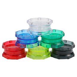 Smoke Grinder Two-layer plastic acrylic diameter 53mm translucent angular multi-color grinder smoking set Wfmra