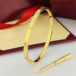 Fashion Jewellery Designer Bracelets Diamond Women Men Bangle Love Screw Bracelet Luxury Jewellery Classic Inlaid Zirconia Screwdriver Bangles Couple Gift I 47TG