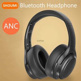 Cell Phone Earphones Shoumi 40H Wireless Headphones Active Noise Cancelling Bluetooth Headset ANC Earphone Hybrid -42db Noise Reduction Helmet Mic VJLF
