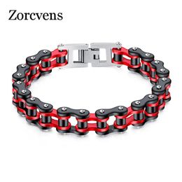 Bangle Zorcvens Punk Rock 316l Stainless Steel Biker Mens Bracelet Link Chain Motorcycle Bike Bicycle Chain Bracelets Bangles Jewellery