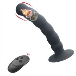 Wireless Vibration Silicone Anal Butt Plug 10 Modes Prostate Massage Sex Toys For Men Women Masturbation Couples Flirting Games 240105