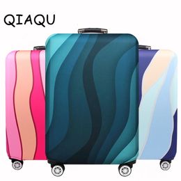 QIAQU Travel Elastic Luggage Protective Cover Thicker Suitcase Dust Protect Bag For 1832inch Baggage Trolley Accessories 240105