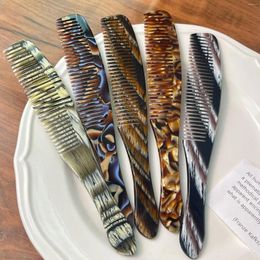 Hair Clips Luxury Korean Acetate Combs Accessories Fashion 16.8CM Long Acetic Handle Comb Texture Ink For Women Girls Gift